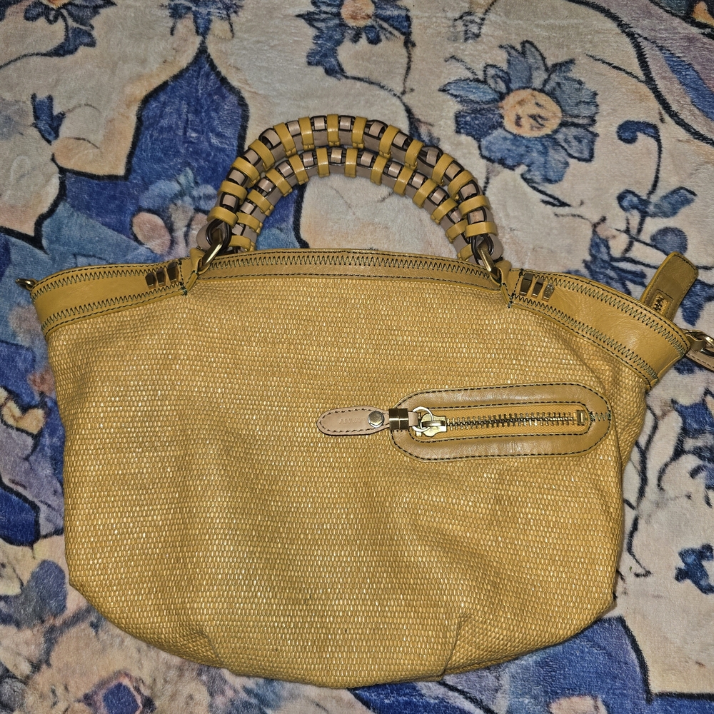 orYANY Yellow Woven Tote Bag